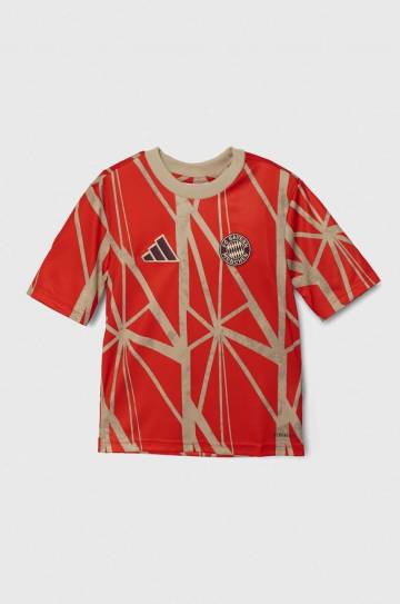 Детская футболка adidas Performance FCB PRESHI цвет красный узорный JD8333 Детская футболка adidas Performance FCB PRESHI цвет красный узорный JD8333