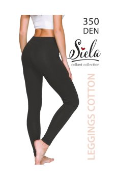 Леггинсы женские Siela Leggings Cotton, 350 DEN, Nero, размер 4