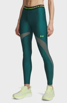 Женские зеленые тайтсы HeatGear Mesh Legging Зеленый XS Under Armour 6010009-338
