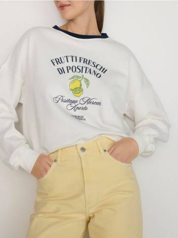 Reserved - Світшот із принтом - кремовий - VP628-01X