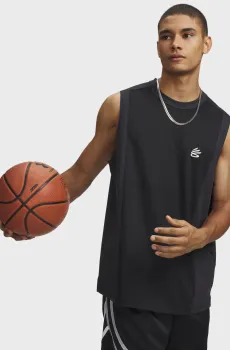 Мужская черная майка Curry Training Nov Tank Черный XL Under Armour 6011093-001