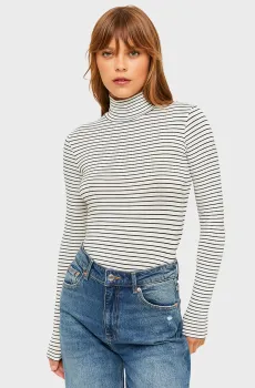 Женский белый лонгслив в полоску Белый XS Tally Weijl STSVICORINES