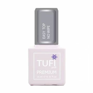 Топ для гель-лака Tufi profi Premium Easy Top No Wipe Самовыравнивающийся, без липкого слоя, 15 мл Топ для гель-лака Tufi profi Premium Easy Top No Wipe Самовыравнивающийся, без липкого слоя, 15 мл