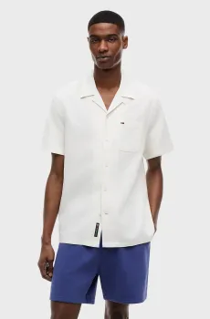 Мужская белая льняная рубашка CAMP Белый XL Tommy Jeans DM0DM23058