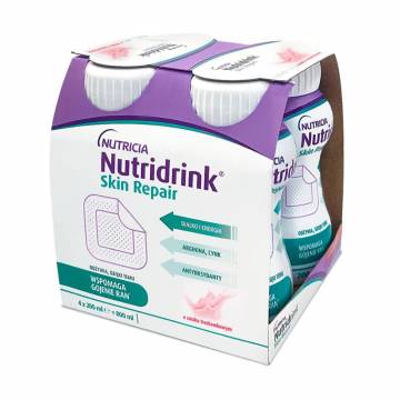 Специальное энтеральное питание Nutricia Nutridrink Skin Repair со вкусом клубники, 4*200 мл Специальное энтеральное питание Nutricia Nutridrink Skin Repair со вкусом клубники, 4*200 мл