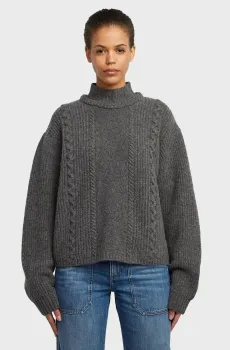 Женский серый шерстяной свитер Cable Серый S G-Star RAW D27730,D770