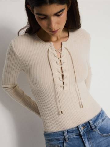 Reserved - LADIES` BLOUSE BODY - пшеничний - 547EN-12X Reserved - LADIES` BLOUSE BODY - пшеничний - 547EN-12X