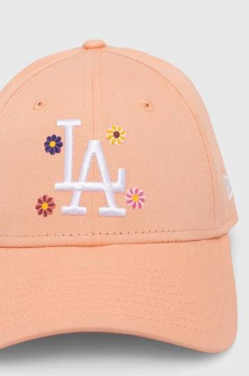 Хлопковая кепка New Era цвет оранжевый с аппликацией LOS ANGELES DODGERS Хлопковая кепка New Era цвет оранжевый с аппликацией LOS ANGELES DODGERS