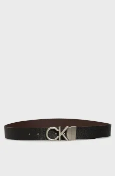 Мужской кожаный двусторонний ремень HALLMARK LOGO 35MM Черный 85 Calvin Klein LV04D7034G