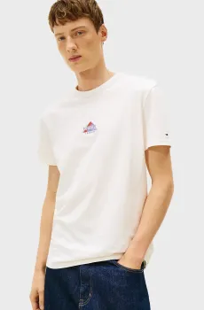 Мужская белая футболка PEAKS Белый M Tommy Jeans DM0DM22311