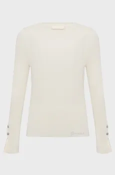 Женский белый джемпер Белый L Guess W6YR09.Z0948;G012