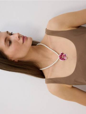 Reserved - Намисто з підвіскою - рожевий - 282FD-30X Reserved - Намисто з підвіскою - рожевий - 282FD-30X