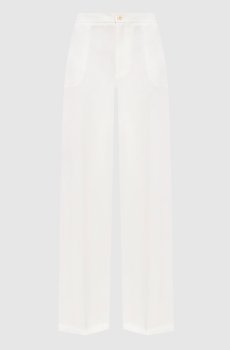 Белые брюки с льном