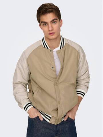 Only & Sons Куртка бомбер 22025423 Бежевий Regular Fit Only & Sons Куртка бомбер 22025423 Бежевий Regular Fit