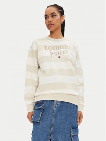 Tommy Jeans Світшот Ess Logo DW0DW19041 Бежевий Relaxed Fit Tommy Jeans Світшот Ess Logo DW0DW19041 Бежевий Relaxed Fit
