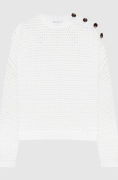 Белый ажурный джемпер