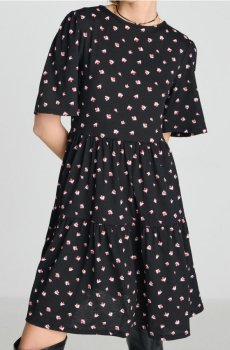 Мінісукня з візерунком - чорний