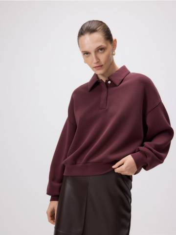 Reserved - LADIES` JOGGING TOP - буряковий - 722GA-83X Reserved - LADIES` JOGGING TOP - буряковий - 722GA-83X