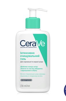 Интенсивно очищающий гель для лица и тела CeraVe Foaming Facial Cleanser для нормальной и жирной кожи, 236 мл