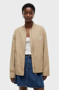 Женский бежевый бомбер Бежевый L Tommy Hilfiger WW0WW49846