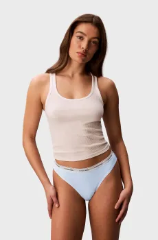 Женские голубые трусики BRAZILIAN Голубой M Calvin Klein LV00QD5246