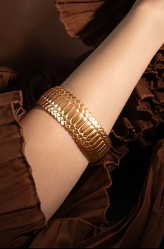 Позолоченный браслет Lilou Snake