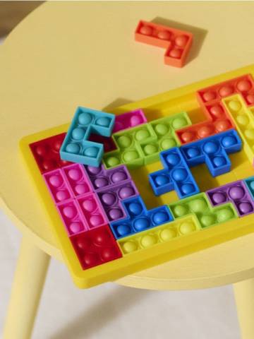 Сенсорна іграшка «Натисни кульку» tetris - жовтий Сенсорна іграшка «Натисни кульку» tetris - жовтий