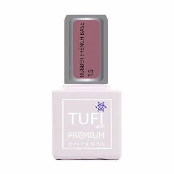 База для гель-лака Tufi profi Premium Rubber French Base 015 Чайная роза, 15 мл База для гель-лака Tufi profi Premium Rubber French Base 015 Чайная роза, 15 мл