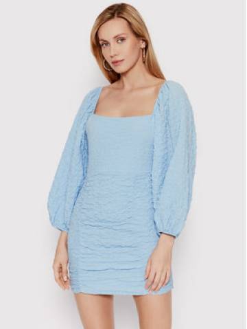 DeeZee Повсякденна сукня Gessa 12250 Блакитний Slim Fit DeeZee Повсякденна сукня Gessa 12250 Блакитний Slim Fit