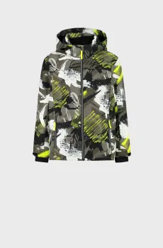 Детская лыжная куртка с узором SNAPS HOOD TWILL Разноцветный 140 CMP 39W1924-07ZS