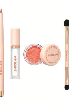 Набор для макияжа губ Sheglam Lip Dazzler Glitter Kit, Encore (карандаш, 0.2 г + кисточка, 1 шт + блеск, 1.1 г + блестки, 1.7 г)