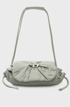 Женская светло-серая кожаная сумка SCRUNCH-D Серый ONESIZE Diesel X10331 P1003
