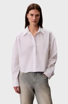 Женская белая рубашка Poplin Белый L Calvin Klein LV044E170G