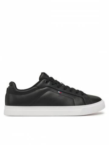 Tommy Hilfiger Снікерcи Icon Court Pinperf Lth FM0FM05483 Чорний Tommy Hilfiger Снікерcи Icon Court Pinperf Lth FM0FM05483 Чорний