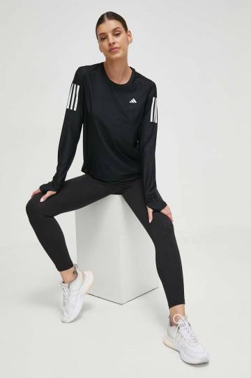 Лонгслив для бега adidas Performance Own the Run цвет чёрный Лонгслив для бега adidas Performance Own the Run цвет чёрный