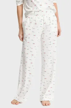 Женские белые брюки с узором PRYSKA Белый L Etam 6556712
