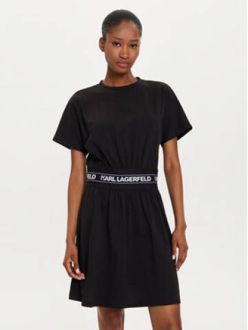 KARL LAGERFELD Повсякденна сукня 245W1351 Чорний Regular Fit KARL LAGERFELD Повсякденна сукня 245W1351 Чорний Regular Fit