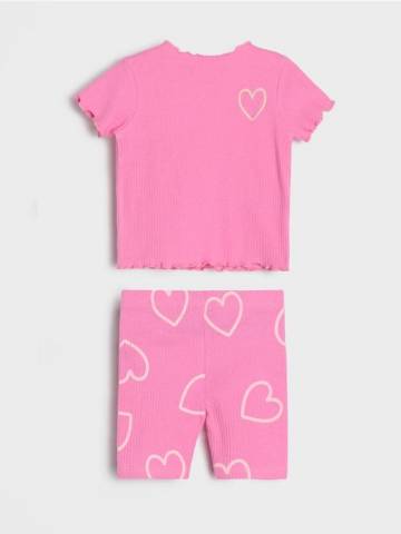 Трикотажний комплект - рожевий