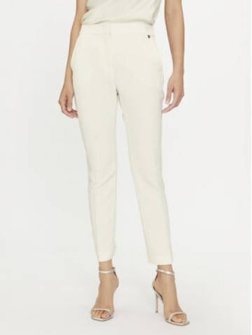 Liu Jo Штани з тканини CA4201 T2200 Écru Regular Fit Liu Jo Штани з тканини CA4201 T2200 Écru Regular Fit