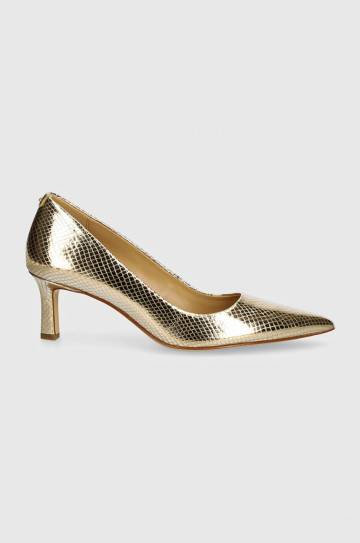 Кожаные туфли MICHAEL Michael Kors Amara цвет золотой 40T4AMMP1M 740 Кожаные туфли MICHAEL Michael Kors Amara цвет золотой 40T4AMMP1M 740