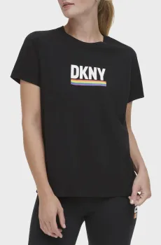 Женская черная футболка Черный S DKNY DP3T9659