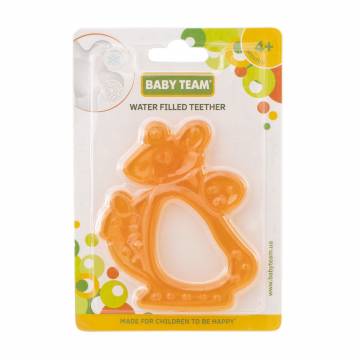 Прорезыватель Baby Team Кенгуру, с водой, от 4 месяцев, желтый (4004)