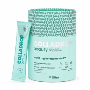 Коллаген Aura Herbals Colladrop Beauty Collagen HMG 10000 мг, со вкусом мохито, в порошке, 30 шт Коллаген Aura Herbals Colladrop Beauty Collagen HMG 10000 мг, со вкусом мохито, в порошке, 30 шт