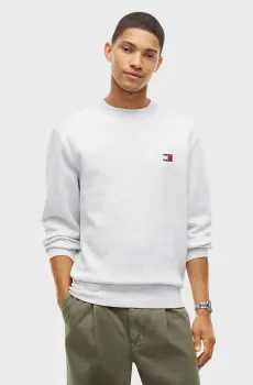 Мужской светло-серый свитшот Badge Серый M Tommy Jeans DM0DM23607