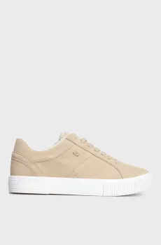 Женские бежевые замшевые сникерcы VULC SUEDE SNEAKER LO Бежевый 36 Tommy Hilfiger FW0FW07548
