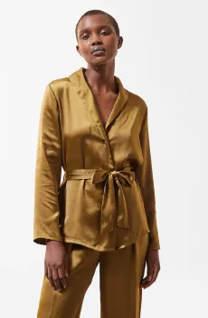 Женская золотистая рубашка ERINA Золотой M Etam 6524023