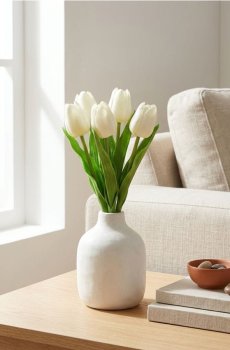 Декоративна рослина – тюльпани - кремовий