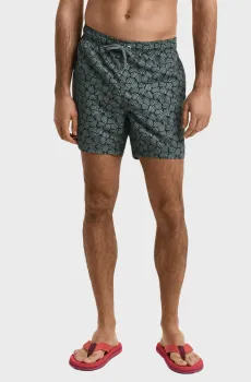 Мужские зеленые плавательные шорты с узором ROPE PRINT SWIM SHORTS Зеленый S Gant 922516010