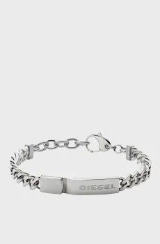 Серебристый браслет DIESEL FONT Серебряный ONESIZE Diesel DX0966040
