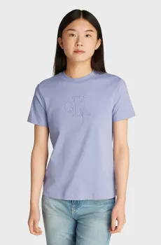 Женская сиреневая футболка CK APPLIQUE REGULAR TEE Сиреневый S Calvin Klein Jeans J20J225256